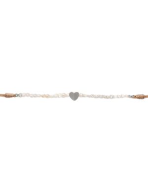 Pulsera corazon plateado