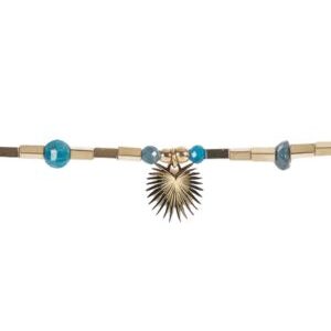 Pulsera charm sol con apatita