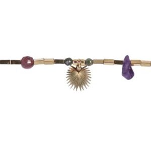 Pulsera charm sol y piedra turmalina