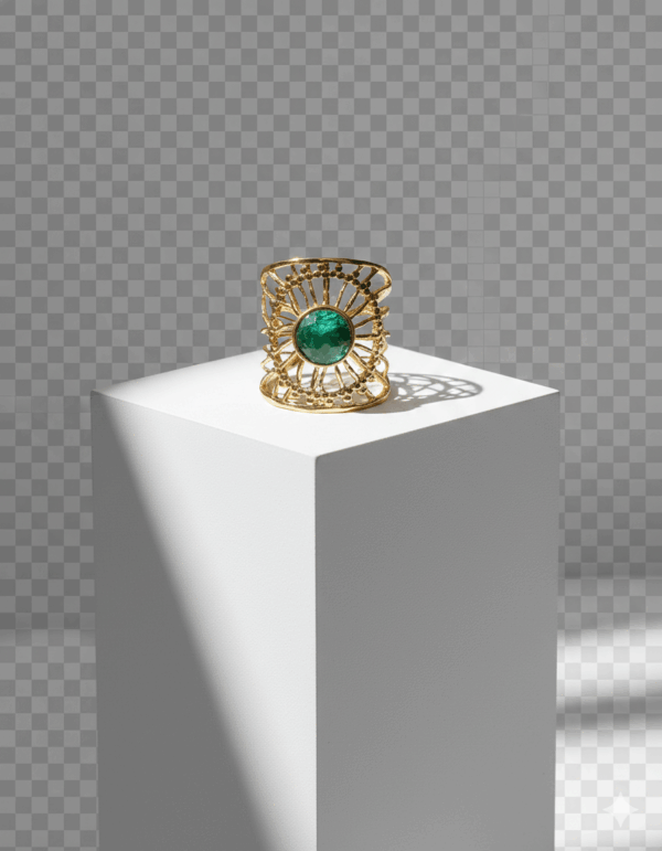 Anillo atrapasueños con piedra africana