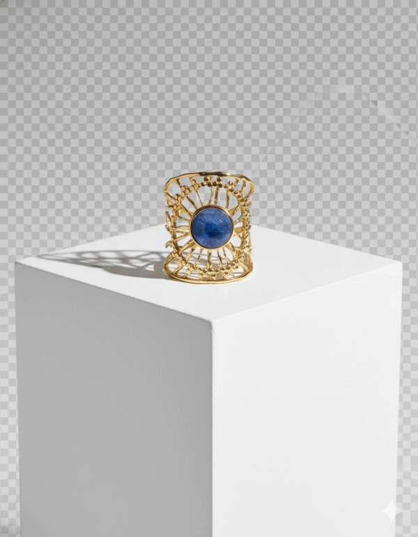 Anillo atrapasueños con sodalita