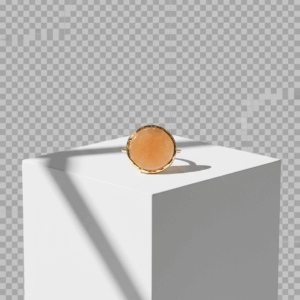 Anillo con aventurina roja natural