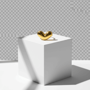 Anillo corazón dorado pequeño