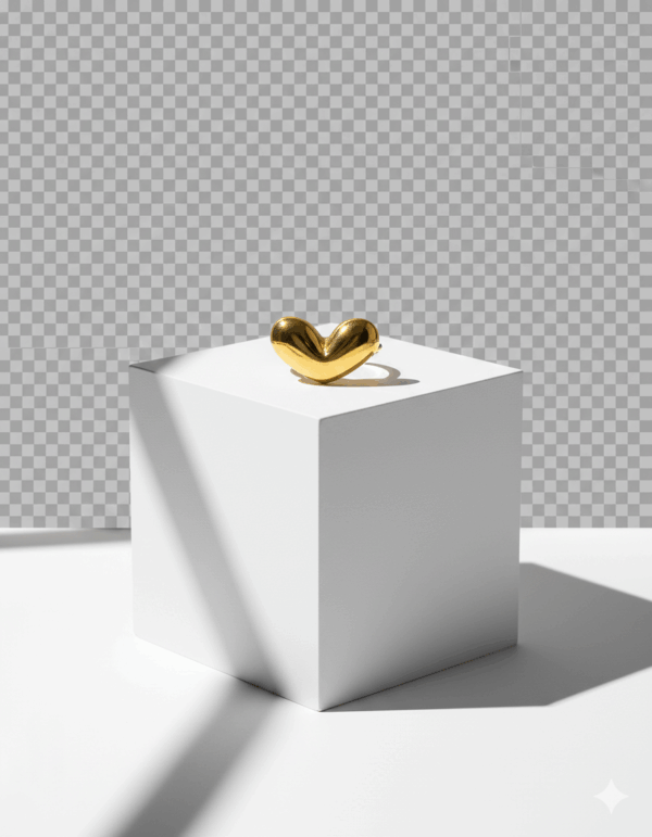 Anillo corazón dorado pequeño