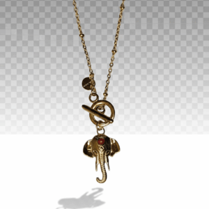 Collar Dorado con Elefante