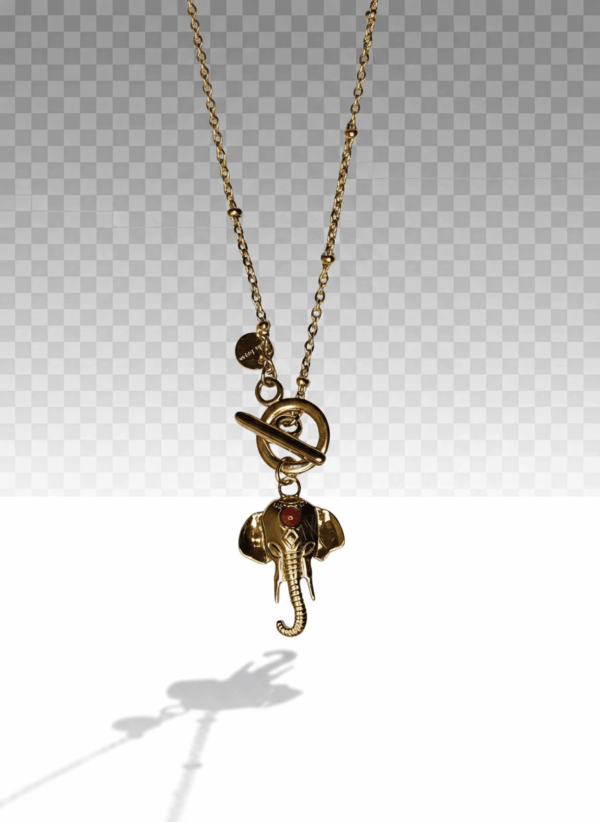 Collar Dorado con Elefante