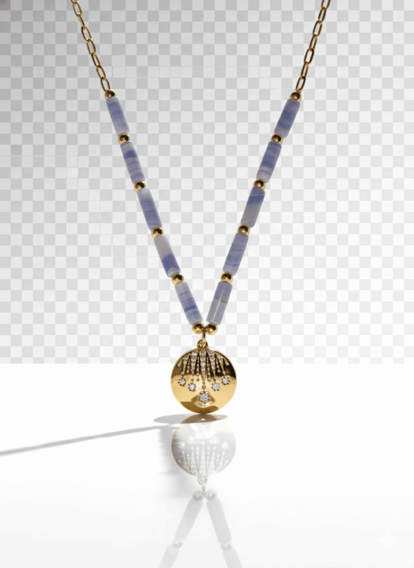 Collar Lluvia de Estrellas con Cristales Estilo Amatista