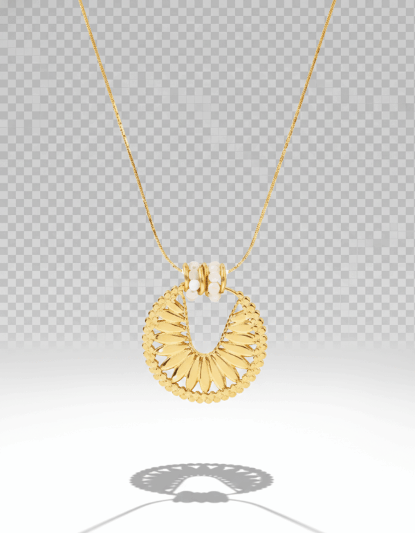 Collar abanico con piedra nacar