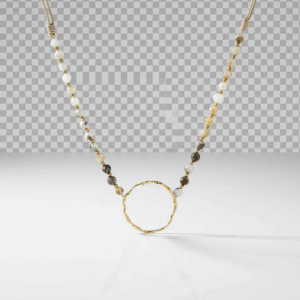 Collar ajustable circulo con piedra amazonita