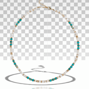 Collar con piedras naturales de color azul