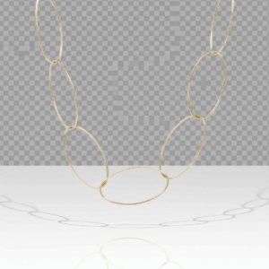 Collar dorado mate con circulos