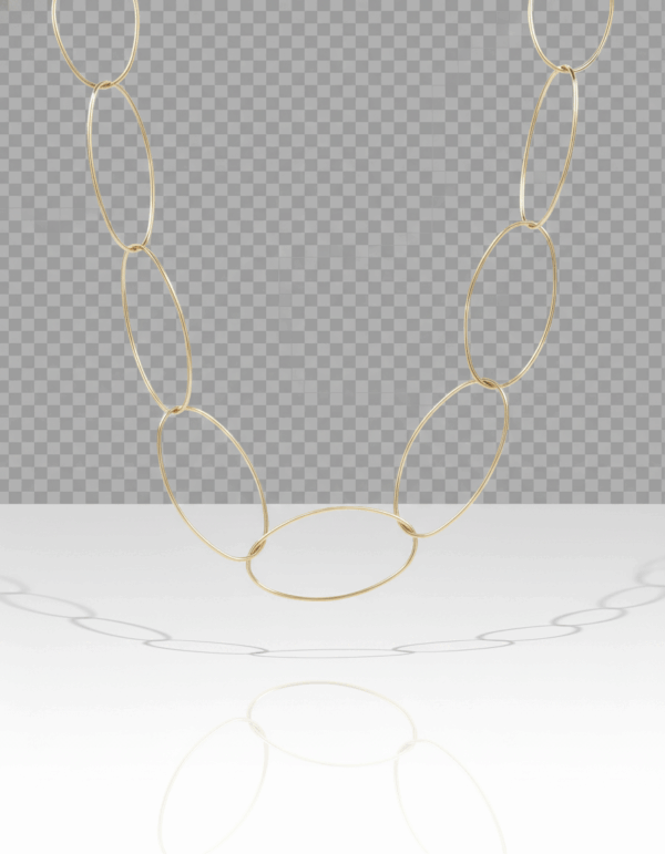 Collar dorado mate con circulos