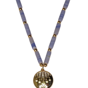 Collar Lluvia de Estrellas con Cristales Estilo Amatista