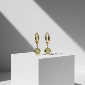 Pendientes con colgante ovalado turquesa