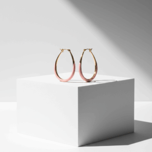 Pendientes de aro de precioso color rosa