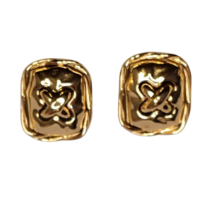 Pendientes Dorados Estilo Botón