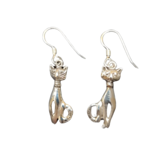 Pendientes de Plata con Gatitos
