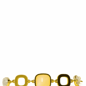 Pulsera Dorada con Piedra Rosa