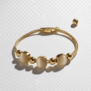 Pulsera Dorada con Piedras Opacas