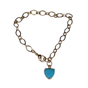 Pulsera Corazón Azul Turquesa