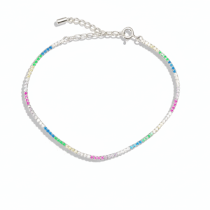 Pulsera de Plata con Circonitas de Colores