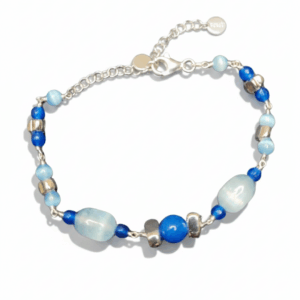 Pulsera de Plata con Piedras Naturales