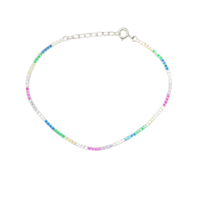 Pulsera de Plata con Circonitas de Colores