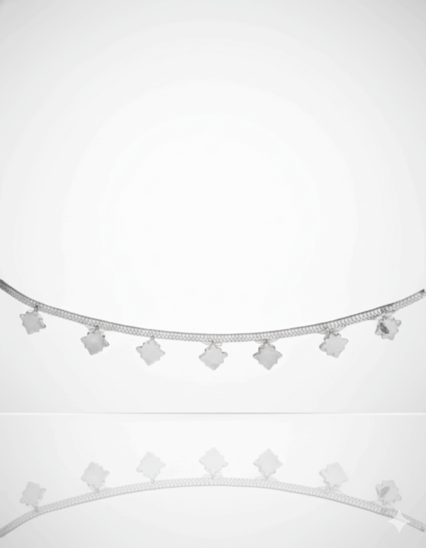 Tobillera estrellas plateada