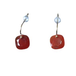 Pendientes piedra agata cuadrada