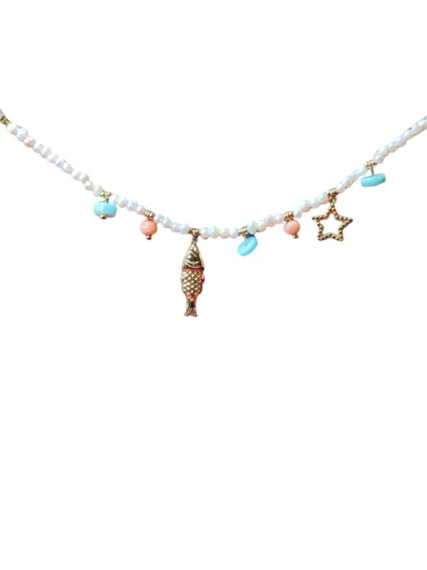 Collar con charm pez y estrella
