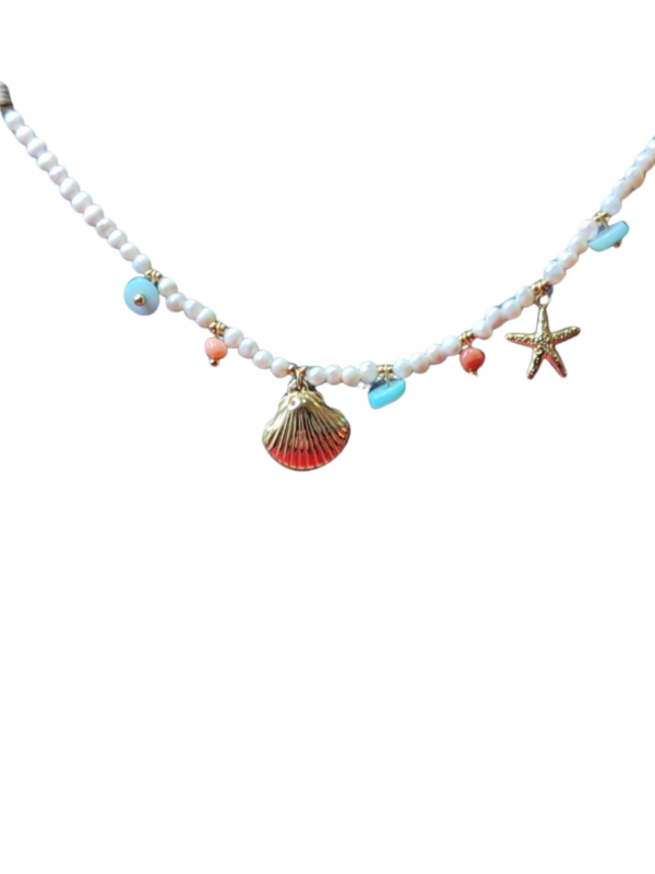 Collar charms almeja y estrella