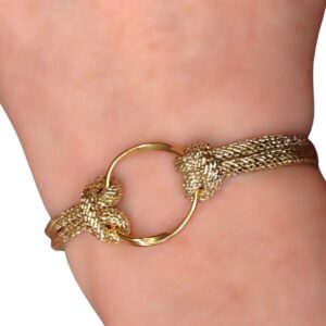 Pulsera dorada de brillo