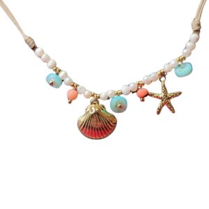 Pulsera charms almeja y estrella
