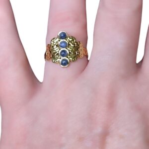 Anillo piedras sodalita