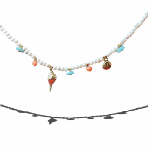 Collar charms caracola y almeja