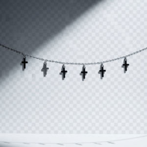 Collar charms en forma de cruz