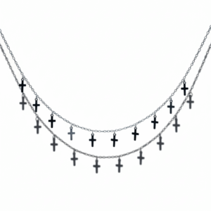 Collar con charms en forma de cruz