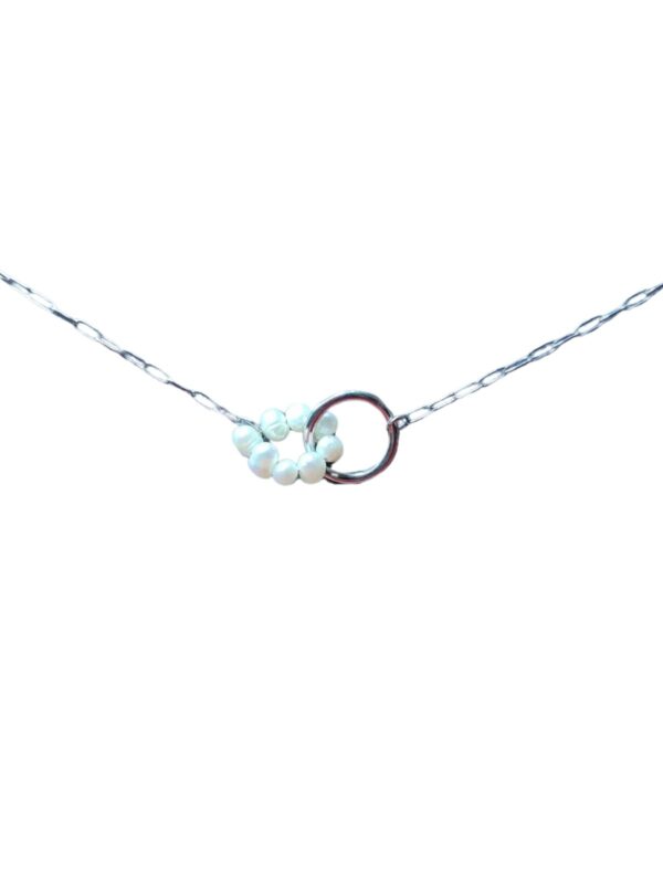 Collar esposas con perlas de rio