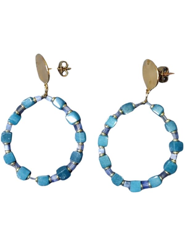 Pendientes aro con apatita