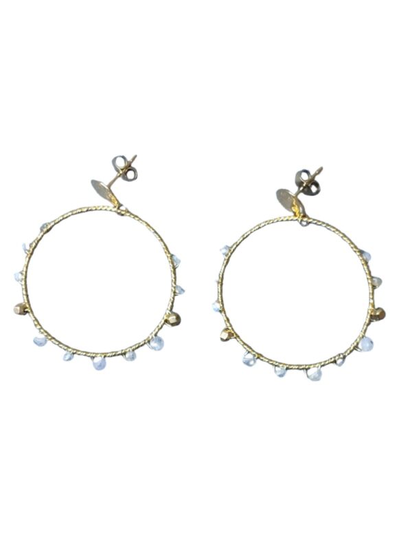 Pendientes aro con labradorita