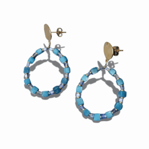 Pendientes ovalados piedra apatita