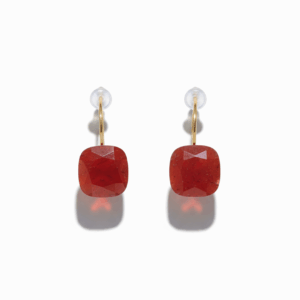 Pendientes piedra agata cuadrada