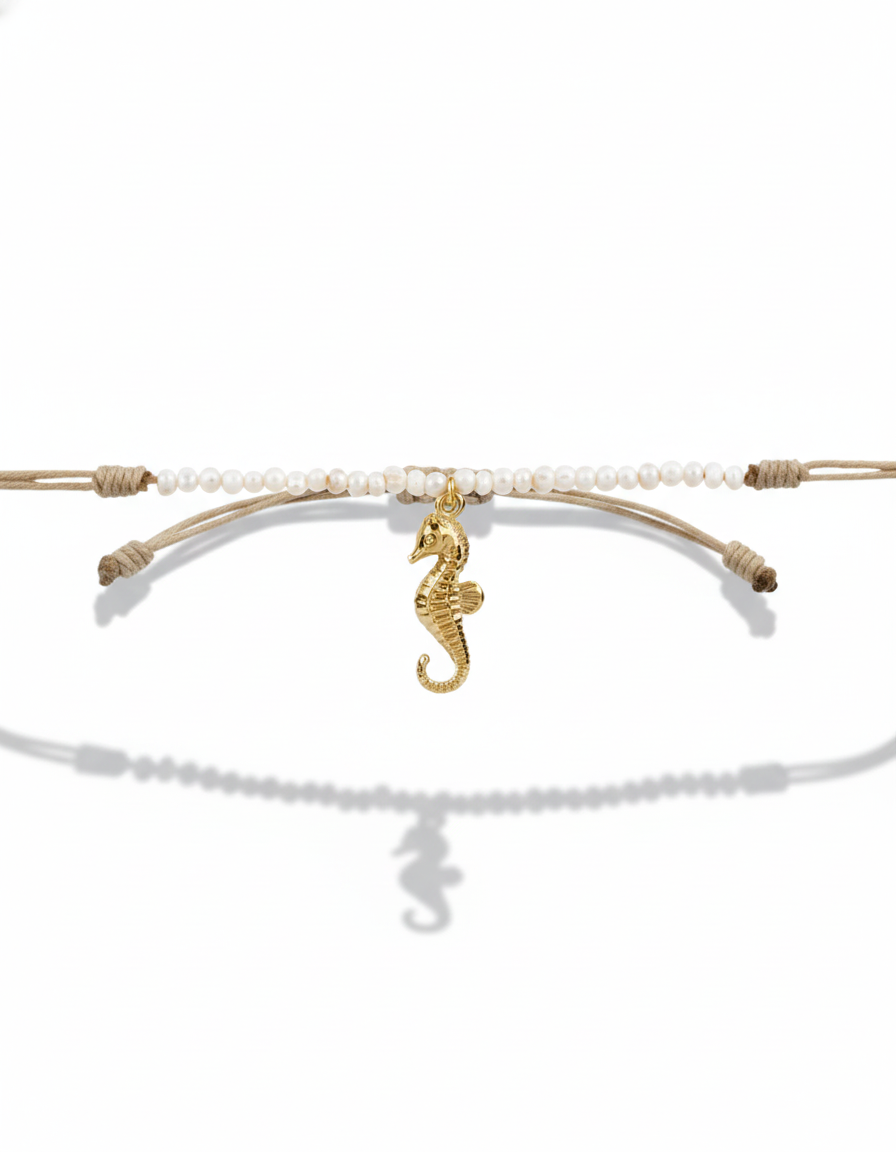 Pulsera charm caballito de mar