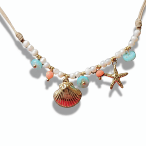 Pulsera charms almeja y estrella