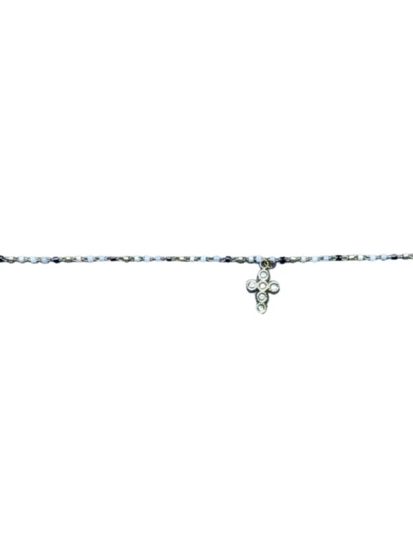 Pulsera dorada cruz