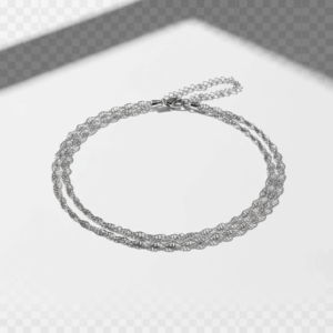 Pulsera plateada multicadena